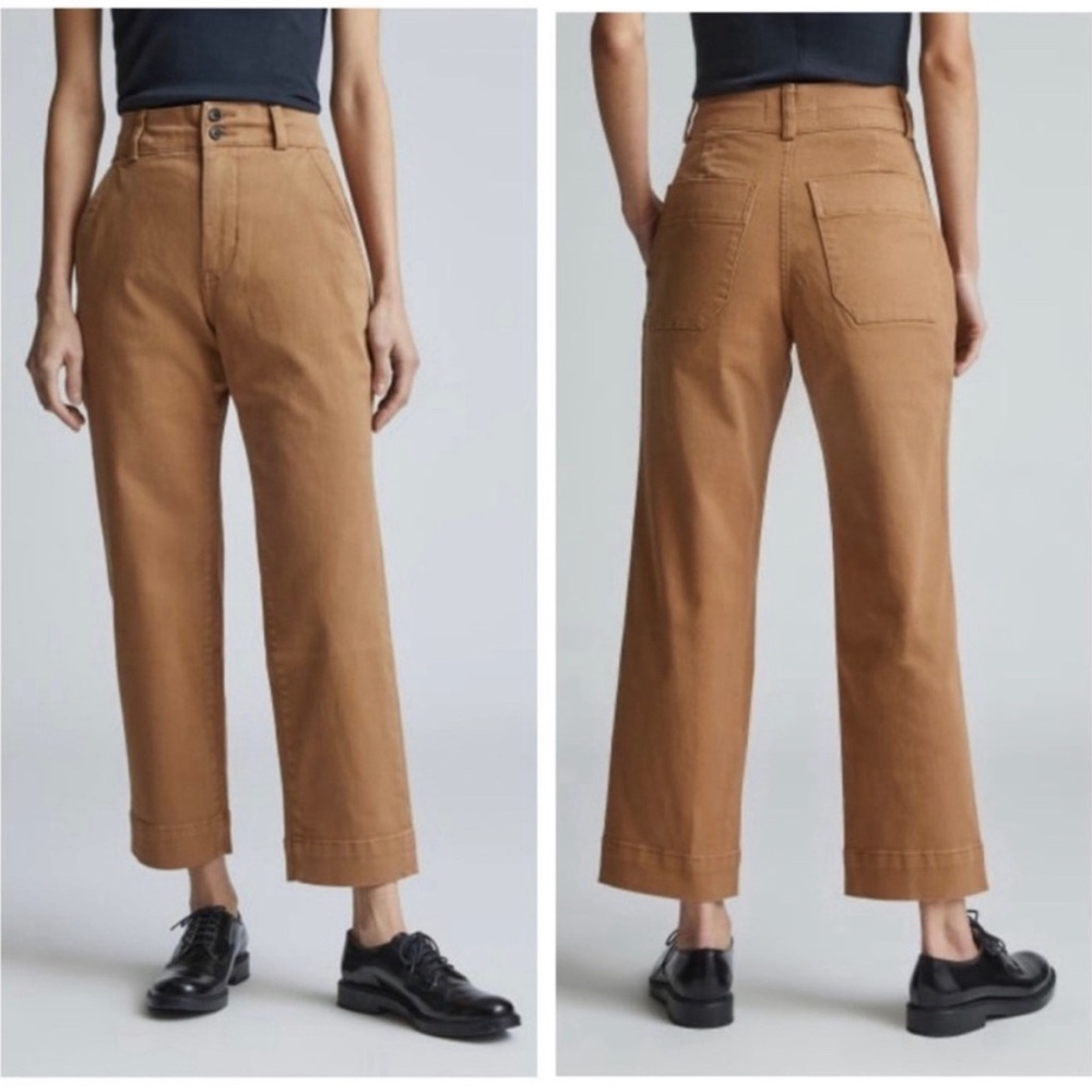 Everlane THE ORGANIC STRAIGHT-LEG PANT in brown size 2